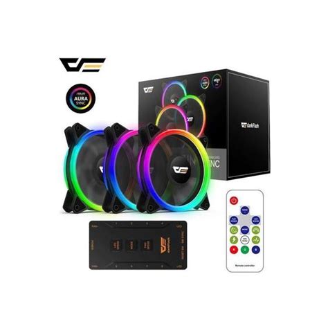 Cooler Fan Aigo Darkflash Dr12 Pro Kit 3In1 Rgb Peças para Computador