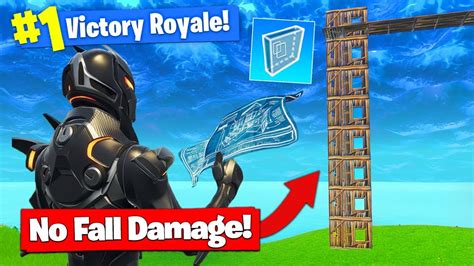 New No Fall Damage Build Trick In Fortnite Battle Royale Youtube