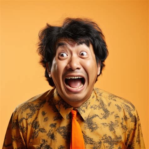 Premium Photo Expressive And Crazy Face Concept