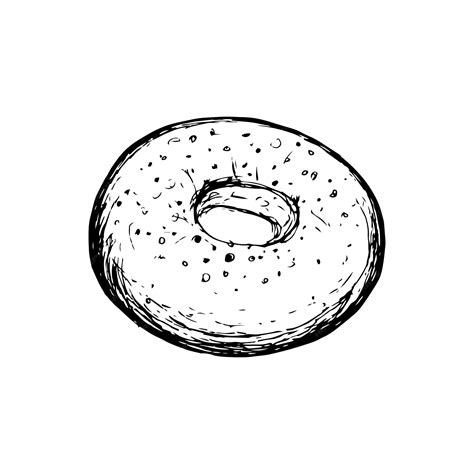 Premium Vector Sweet Donut Vector Sketch Bakery Product Illustration