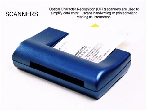 Scanners Optical Character Recognition Scanners Data Entry