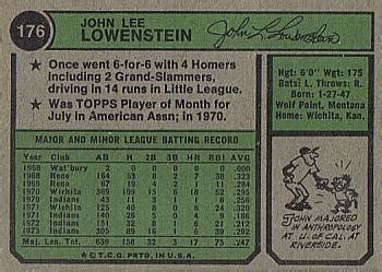 1974 Topps 176 John Lowenstein Trading Card Database