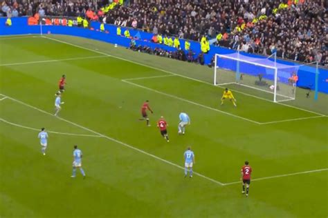 Video Erling Haaland Gets Manchester Derby Goal After Horror Miss