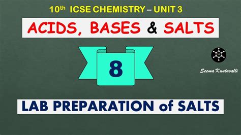 8 Salts Laboratory Preparation Chapter 3 Acids Bases And Salts