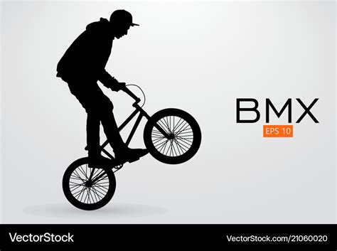 Silhouette Of A Bmx Rider Royalty Free Vector Image