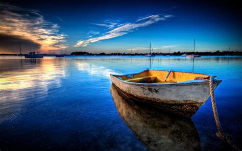 Hintergrundbilder Landschaft Boot Sonnenuntergang Meer See