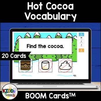 Preschool Speech Therapy Hot Cocoa BOOM Cards Vocabulary Hot Chocolate
