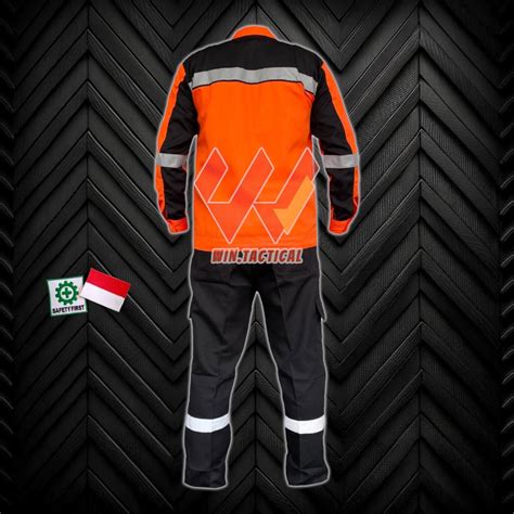 Jual Seragam Safety Lengan Panjang Satu Set Kemeja Safety Seragam