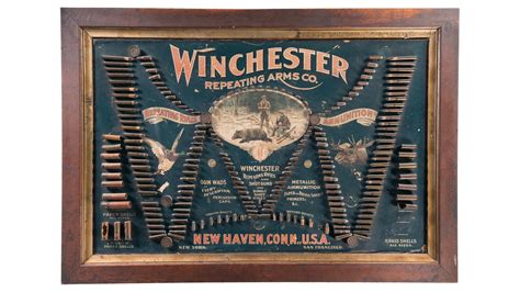 Winchester Double W Ammunition Display Bullet Board Rock Island Auction