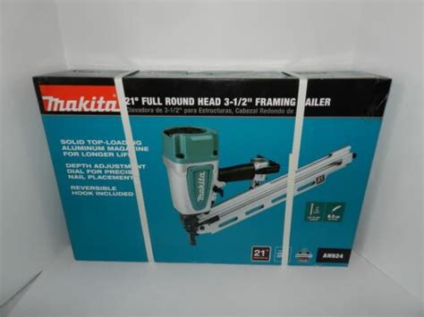 Makita AN924 3 1 2 Inch 21 Degree Full Round Head Pneumatic Framing