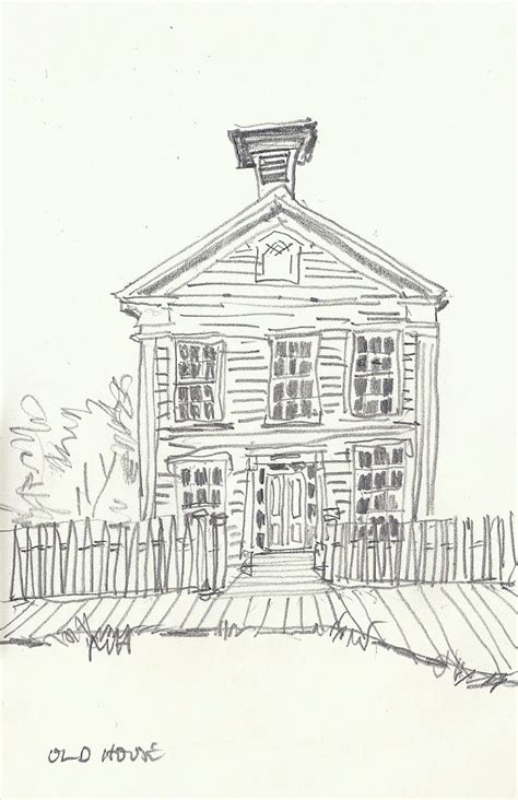 Old House Sketch at PaintingValley.com | Explore collection of Old ...