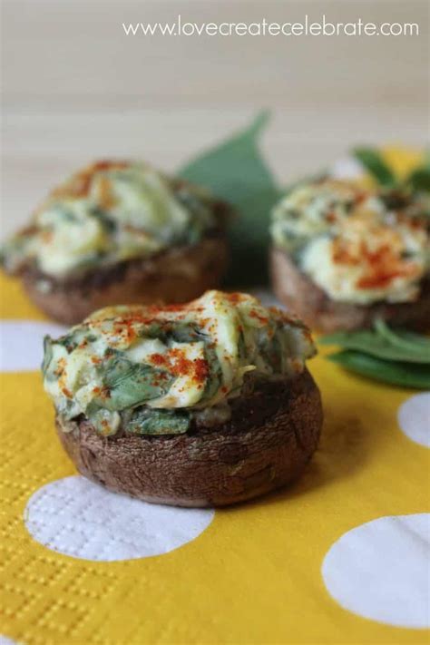 Spinach And Artichoke Stuffed Mushrooms Lindi And Russ