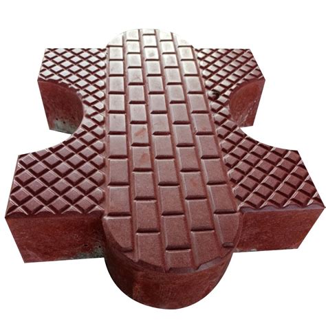 Outdoor Red Interlocking Concrete Block For Flooring Thickness 60 Mm