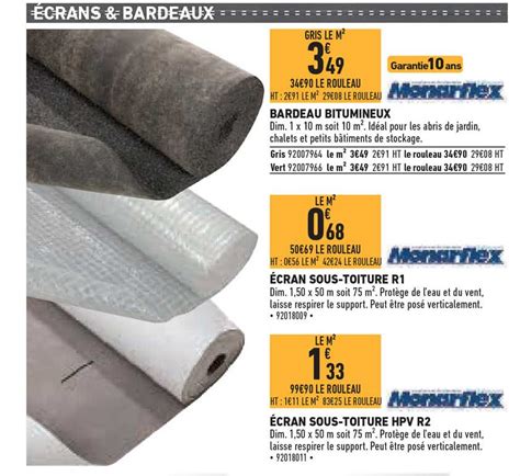 Offre Bardeau Bitumeux De Couverture Chez Mr Bricolage