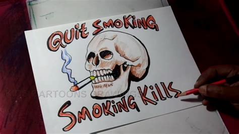 How To Draw Quit Smoking Poster Drawing Youtube