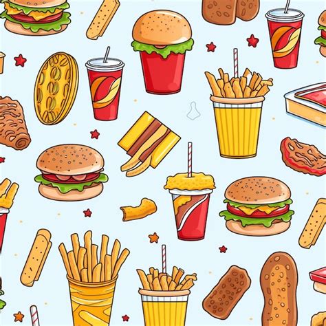 Premium Vector Fast Food Cartoon Vector