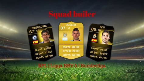 Fifa Million Hybrid Squad Builder Bpl Ligga Bbva