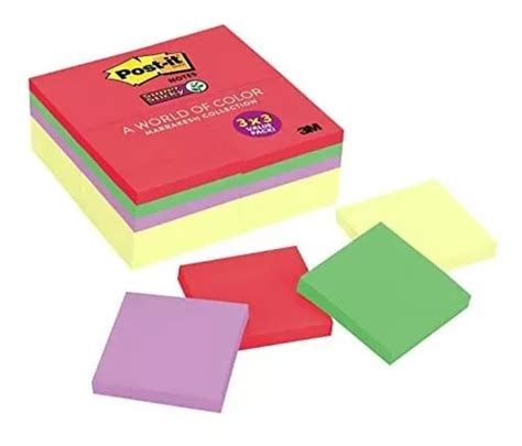 Papel De Embalar Post It Super Sticky Notes 3x3 In 24 Bloc Cuotas