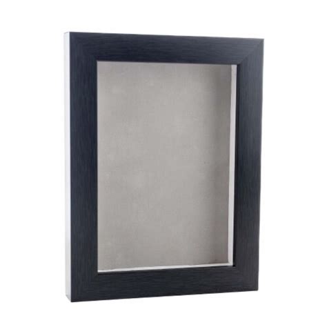 Elegant Charcoal Wood Shadow Box Frame Large Acrylic Front Suede Backing 30 Sizes 16x28 16x28