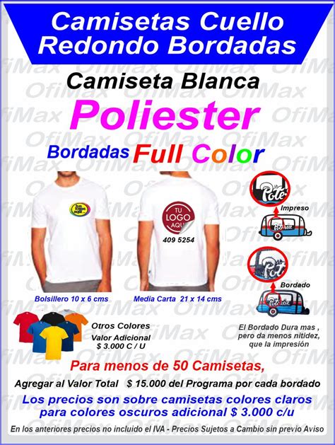 Camisetas Bordadas Por Mayor Bogota