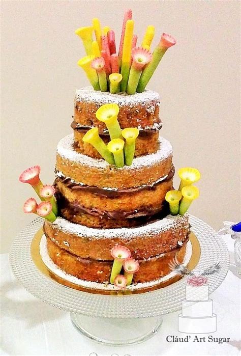 Unusual Naked Cake Decorated Cake by Cláud Art Sugar CakesDecor