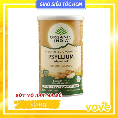 Bột hạt mã đề hữu cơ Ấn Độ Tattva Organic Psyllium Husk Isabgol Planov