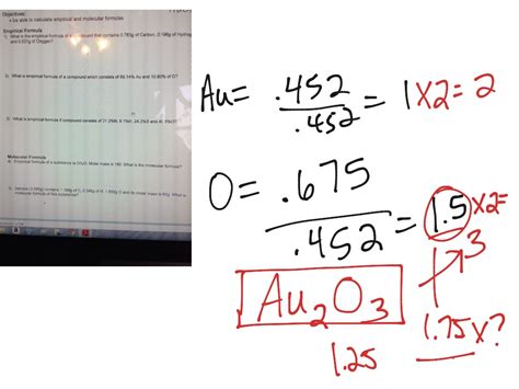 Calculating Empirical Formula Science Chemistry Showme