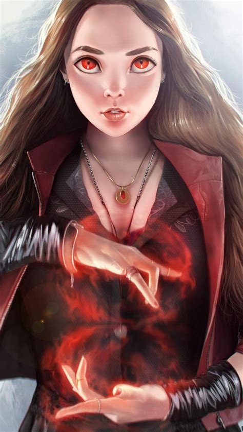 Cute Scarlet Witch Iphone Wallpaper Heróis Marvel Arte Da Marvel