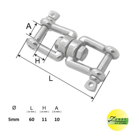 Stainless Steel Swivel Jaw And Jaw Shackle Zener Online DIY Store