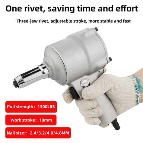 HIFESON Pneumatic Rivet Nail Gun Air Automatic Riveting Nails Tool