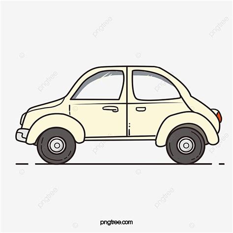 Car Side View PNG Transparent, Creative Cartoon Classic Car Side View ...