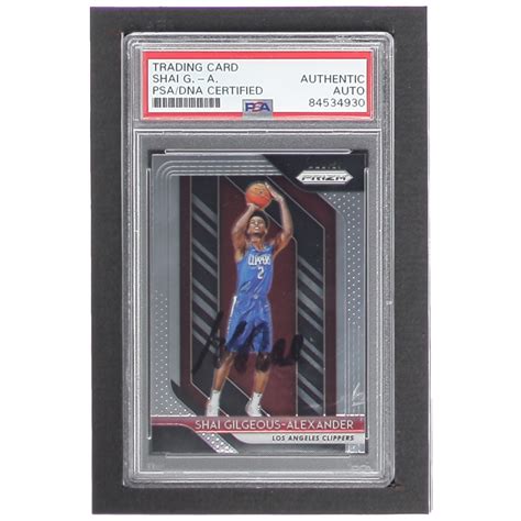 Shai Gilgeous Alexander Signed 2018 19 Panini Prizm 184 RC PSA