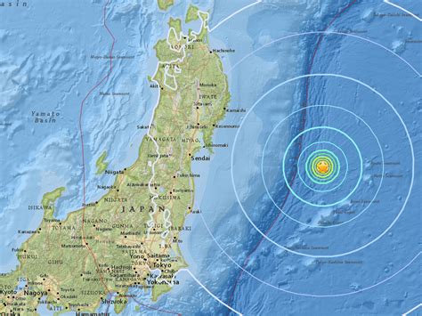 A Magnitude Earthquake Has Struck Japan Miles From The