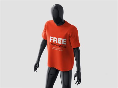 Free t shirt mockup on mannequin Дизайнерский хаб