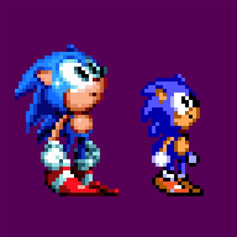 Pixilart Sonic Mania Sonic Looking Up Sprite Sms Styled V By