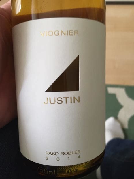 2014 Justin Vineyards And Winery Viognier Usa California Central Coast