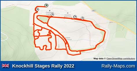 Streckenverlauf Knockhill Stages Rally 2022 RallyeKarte De