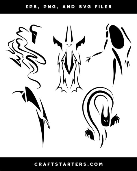 Abstract Evil Spirit Silhouette Clip Art