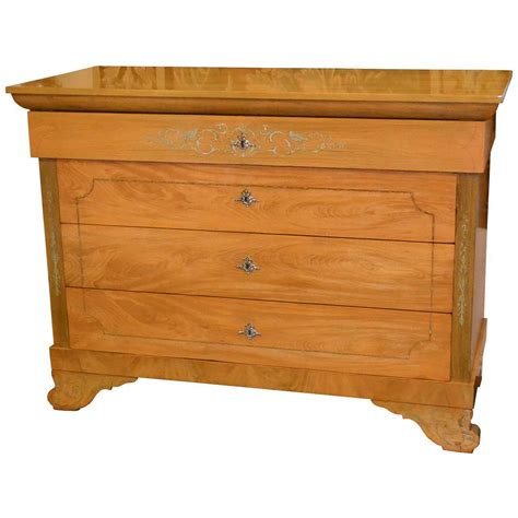 Paire De Commodes Italiennes Du Me Si Cle D Poque Charles X En