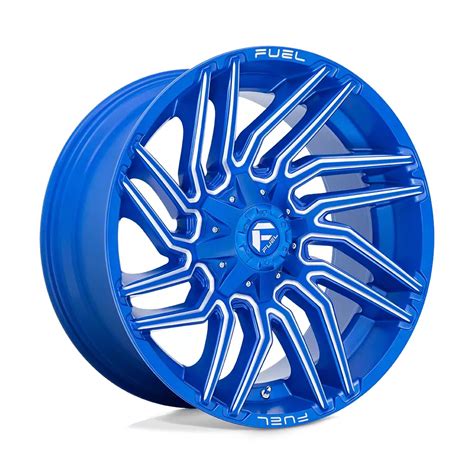 Fuel Wheels Silverado 3500 Typhoon Anodized Blue Milled 8 Lug Wheel