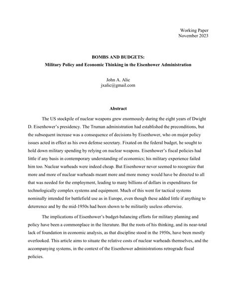 Pdf Bombs And Budgets Military Policy And Economic Thinking In The
