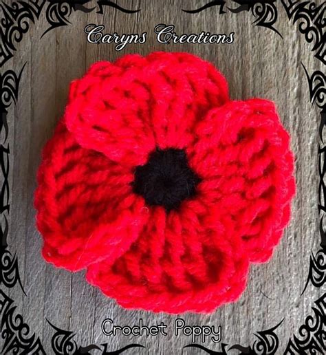 Ravelry Crochet Poppy Pattern By Caryns Creations