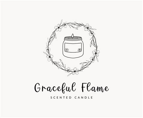 Candle Logo Candle Logo Design Custom For Business Candle Etsy