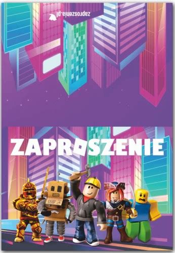 Zaproszenia Dla Dzieci Na Urodziny ROBLOX Zaproszenia Pl