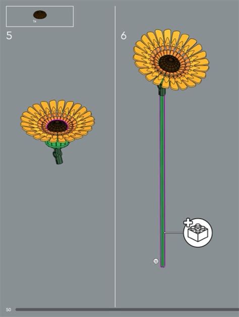 Lego Instructions For Set Wildflower Bouquet Icons Botanical