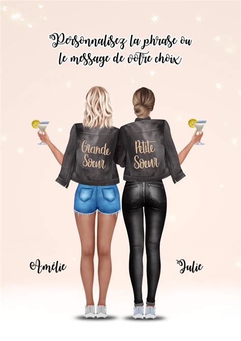 Affiche Grande Petite Sœur MarieandClaire Créations