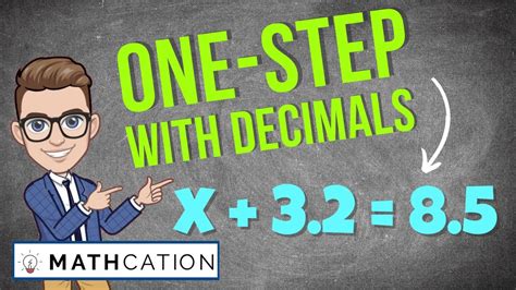 3 Simple Tips For Solving One Step Equations With Decimals Youtube