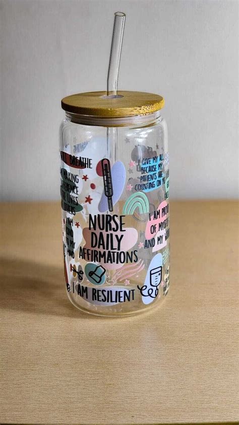 Libbey Glass Can Nurse Daily Affirmations Glass Can Oz Glass Can