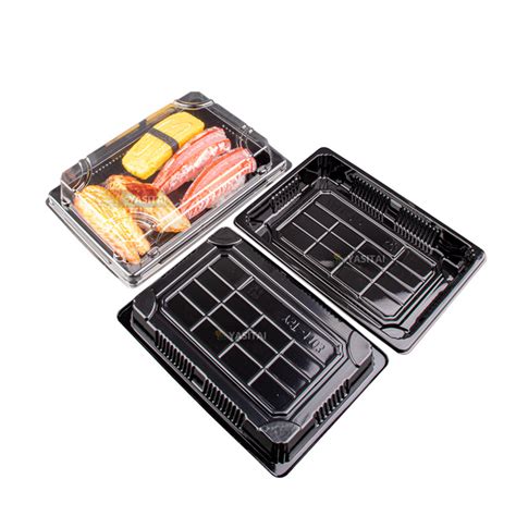 Custom Take Out Sushi Food Packaging Box Square Boat Shape Disposable