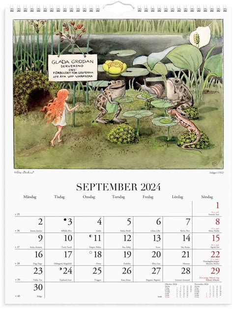 Väggkalender Elsa Beskow 2024